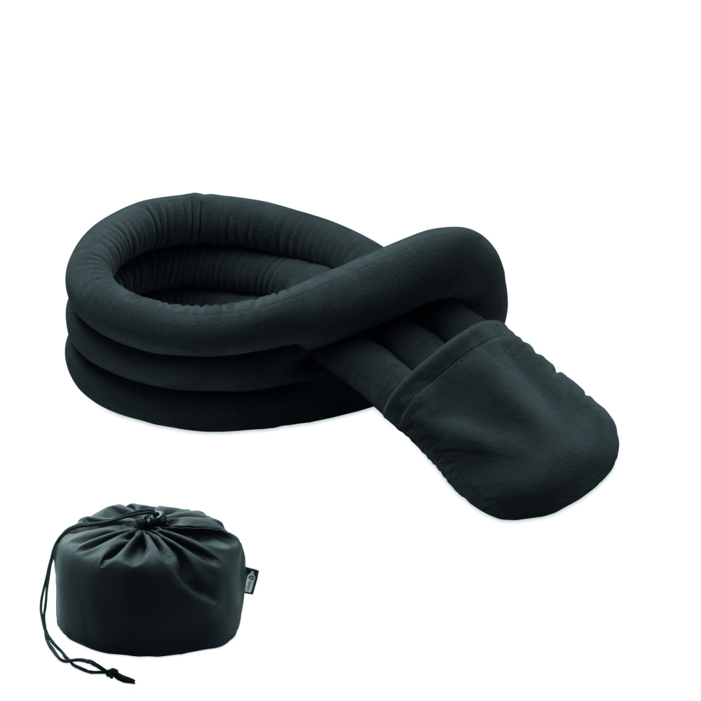 Logo trade business gifts image of: Bendable roll travel pillow