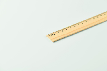 Logo trade promotional giveaways image of: Wooden ruler 20cm