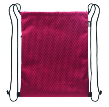 Logo trade promotional merchandise picture of: Drawstring bag in 420D RPET