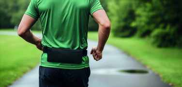 Logotrade promotional items photo of: Sports waist bag 600D RPET