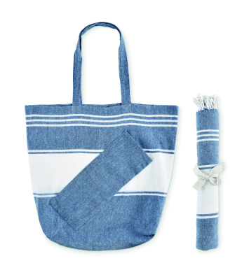 Logotrade promotional merchandise image of: Beach bag with hammam towel