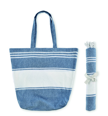 Logotrade promotional product picture of: Beach bag with hammam towel