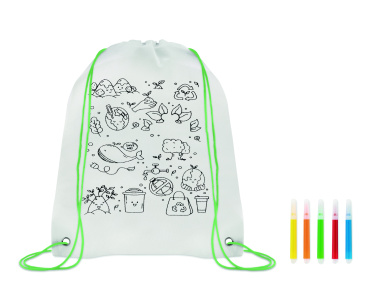 Logo trade business gift photo of: Non woven kids bag with pens