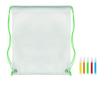 Logo trade promotional item photo of: Non woven kids bag with pens