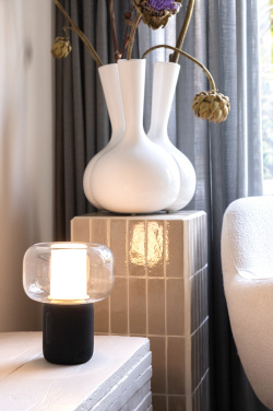 Logotrade advertising products photo of: Lux RCS recycled plastic 10W speaker lamp