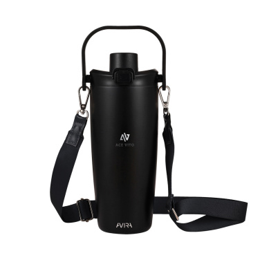 Logotrade promotional gift image of: Avira Ayala RCS re-steel duosip lockable crossbody tumbler