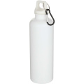 Oregon 750 ml solid colour RCS recycled plastic water bottle with carabiner, White