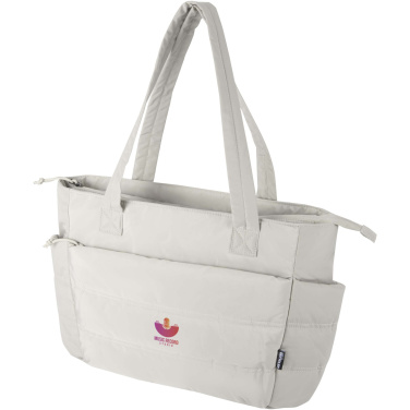 Logo trade promotional products image of: Puffer 15.6" GRS recycled laptop tote bag 18L