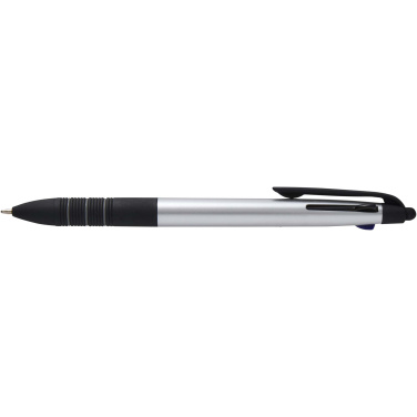 Logo trade promotional items image of: Trine 3-ink RCS recycled ballpoint pen with stylus