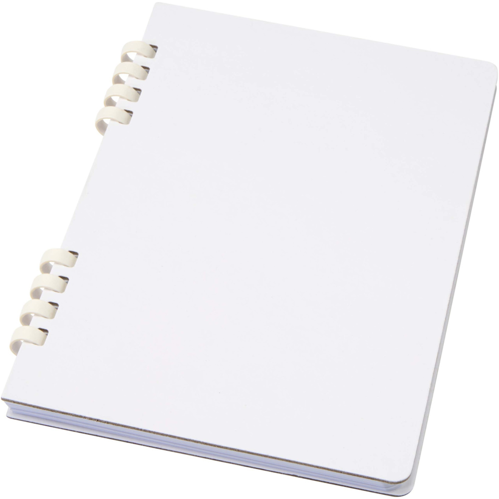 Logo trade promotional giveaways image of: Fil A5 hard cover RCS recycled spiral notebook