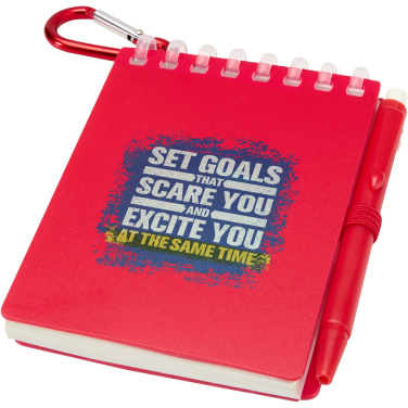 Logo trade promotional gifts picture of: Lig Mini recycled outdoor soft cover notebook and ballpoint pen set (black ink)