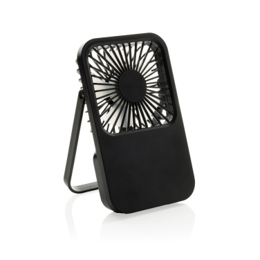 Logo trade promotional merchandise photo of: Aervina RCS recycled plastic re-chargeable desk fan