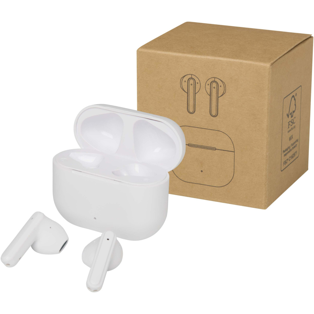 Logo trade promotional item photo of: Altais recycled plastic True Wireless Bluetooth® headset