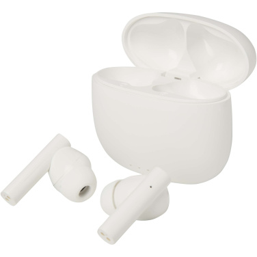 Logo trade promotional gift photo of: Alterf recycled plastic True Wireless Bluetooth® headset with silicone eartips