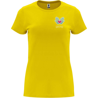 Logo trade corporate gifts image of: Capri short sleeve women's t-shirt