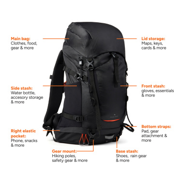 Logo trade business gift photo of: Nordic Drift Trail RCS backpack 33L