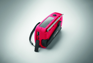 Logo trade corporate gifts image of: Portable radio SOS with LED torch