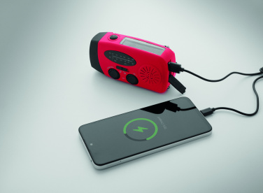 Logotrade promotional giveaway image of: Portable radio SOS with LED torch