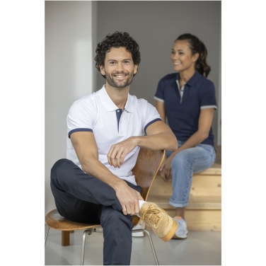 Logo trade ärikingi pilt: Morgani lühikeste varrukatega meeste kahetooniline polo