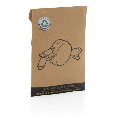 Logotrade reklaamkingitused pilt: RCS taaskasutatud plastist Ontario 6-in-1 sissetõmmatav kaabel