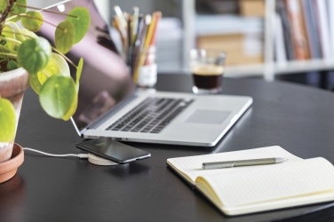 Logotrade ärikingitused pilt: Wheat Straw 5W ümmargune juhtmevaba laadimisalus