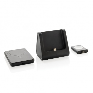 Logo trade firmakingi pilt: Powerbase RCS taaskasutatud plastist kolm ühes laadija koos toitepangaga