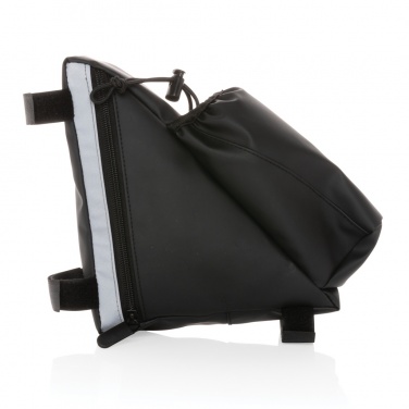 Logotrade reklaamtoote foto: PU hea nähtavusega rattaraami kott pudelihoidjaga