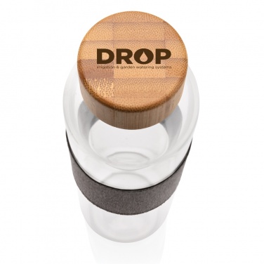 Logo trade ärikingi pilt: Impact borosilikaatklaasist pudel bambusest kaanega