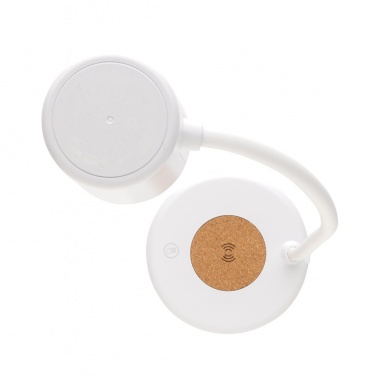 Logotrade firmakingituse foto: Zenara RCS taaskasutatud plastikust ja korgist 15 W juhtmevaba laualamp