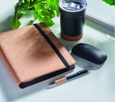 Logotrade meene foto: A5 märkmik-mapp korgist