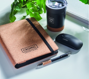 Logotrade meened pilt: A5 märkmik-mapp korgist