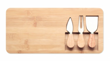 Logo trade reklaamkingitused foto: Bamboo Cheese lauakomplekt Leipzig