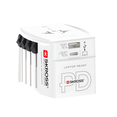 Logotrade ärikingitused pilt: SKROSS World Travel Adapter MUV 65W PD USB C kaabliga