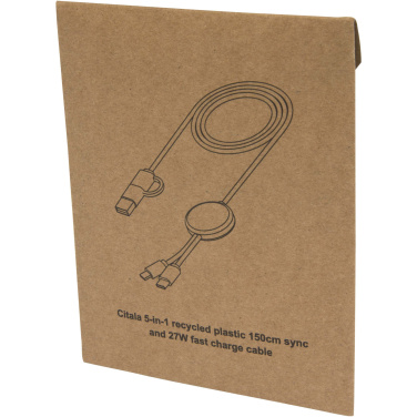 Logo trade ärikingi pilt: Citala 5-in-1 taaskasutatud plastist 150 cm kiirlaadimiskaabel