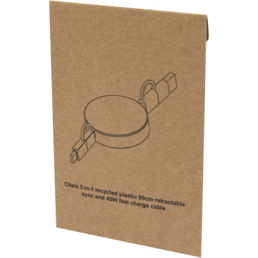 Logo trade meene pilt: Citala 5-in-1 taaskasutatud plastist 90 cm kiirlaadimiskaabel