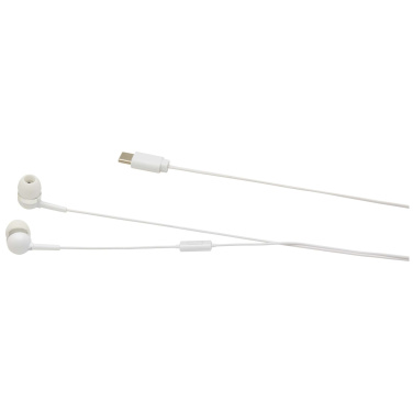 Logotrade reklaamkingid pilt: Baekdu juhtmega Type-C peakomplekt koos taaskasutatud plastikust hoiukarbiga