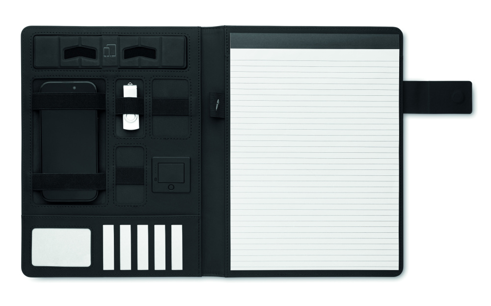 Logo trade reklaamkingid foto: BURGUS A4 kaust ja juhtmevaba laadija