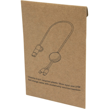 Logotrade reklaamtoote foto: Citala 5-in-1 taaskasutatud plastist 30 cm kiirlaadimiskaabel
