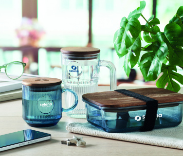 Logo trade reklaamkingitused foto: Ribiline klaasist kruus 300ml VITRIO MUG