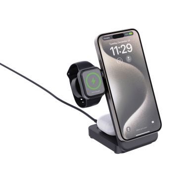 Logo trade reklaamkingituse pilt: Urban Vitamin Arcadia RCS plastikust 15W 3in1 magnetiline laadija