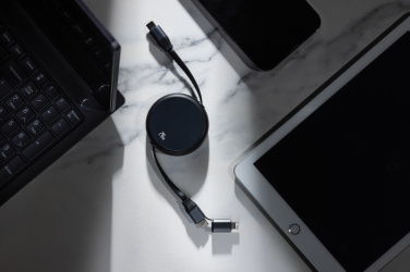 Logotrade firmakingi foto: Terra RCS alumiiniumist sissetõmmatav 240W 2-in-1 kaabel