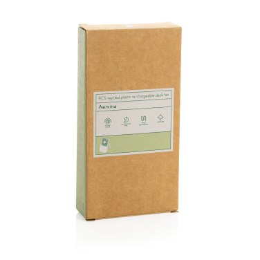 Logotrade meened pilt: Aervina RCS taaskasutatud plastist laetav lauaventilaator