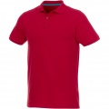 Beryl short sleeve men's organic recycled polo, Punainen