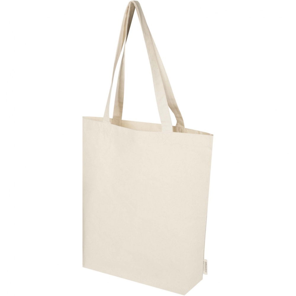 Logotrade mainoslahja tuotekuva: Orissa 180 g/m² organic wide bottom tote bag 11L