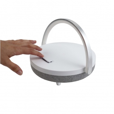 Logo trade liikelahja mainoslahja tuotekuva: Prixton 10 W:n 4-in-1-Bluetooth®-kaiutin LED-valolla ja langattomalla latausalustalla