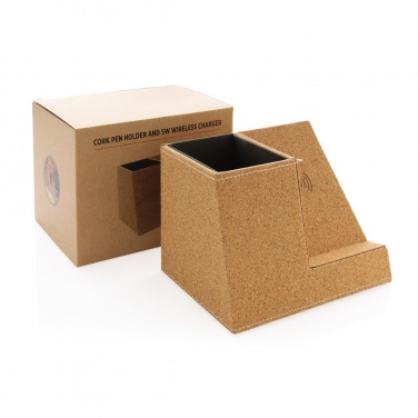 Logo trade liikelahja mainoslahja tuotekuva: Kynäpidike ja 5W langaton laturi korkista