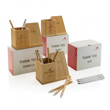 Logotrade mainostuote tuotekuva: Calgary bambuinen 10W langaton laturi