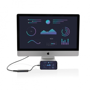 Logo trade mainoslahja kuva: Terra hub HDMI tulolla kierrätetystä alumiinista