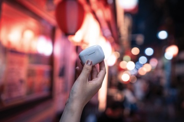 Logo trade mainoslahja kuva: RCS Liberty Pro langattomat kuulokkeet kierrät. muovista