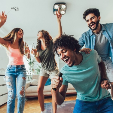 Logotrade mainoslahjat ja liikelahjat tuotekuva: Singvibe RCS karaokesarja tuplamikrofonilla kierrätysmuovia